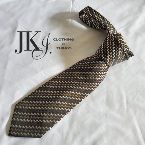 Knights Bridge Men's Neckties Polyester Brown Classic - Picture 2 of 8